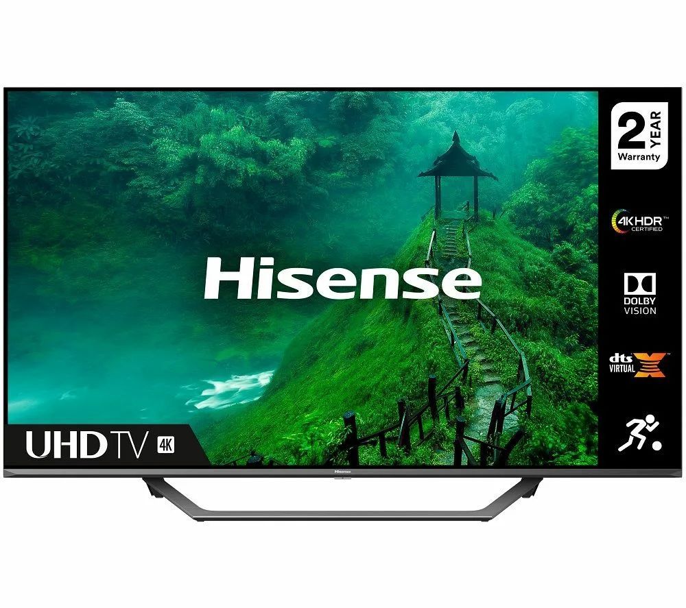 Телевизор  HISENSE 50AE7400F-T2-UHD-SMART-безрамочный