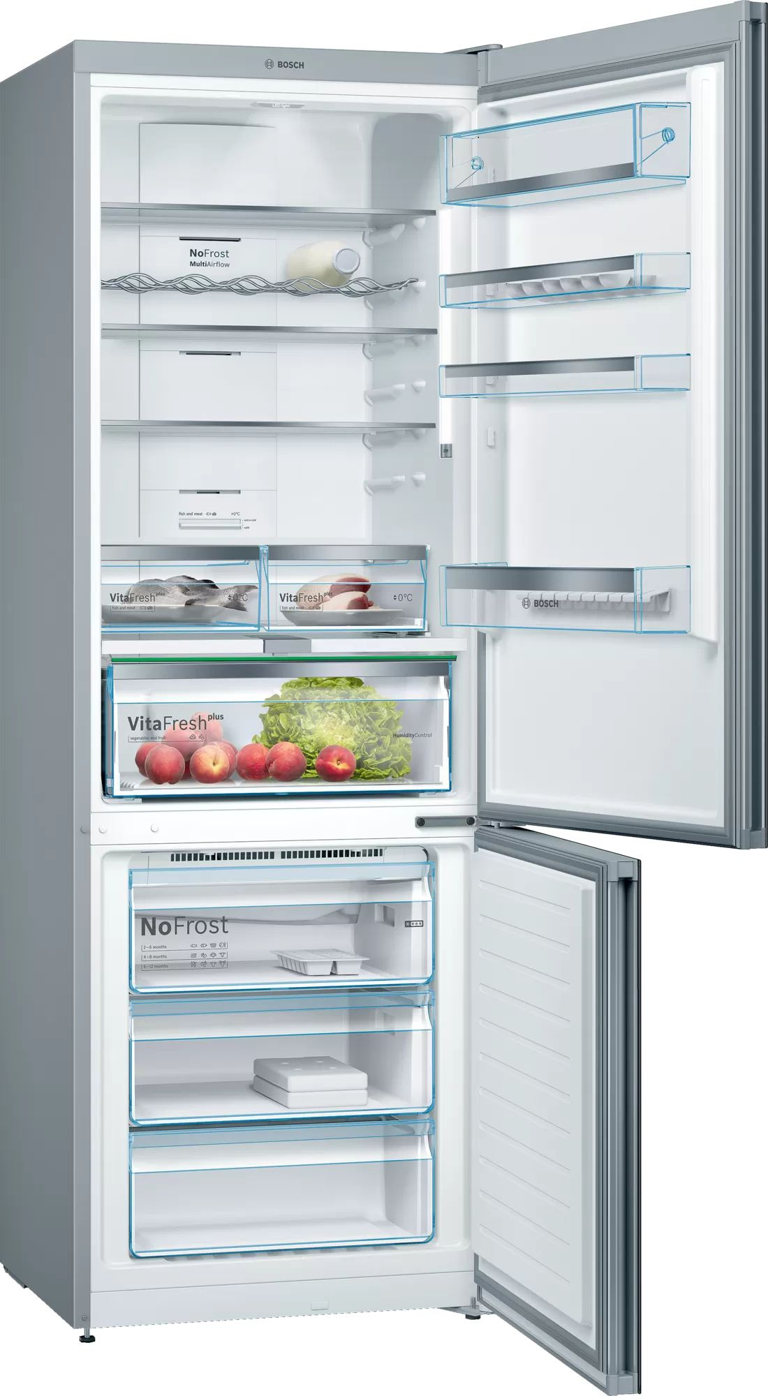Холодильник Bosch KGN49LB20R черное стекло (двухкамерный) — фото 2
