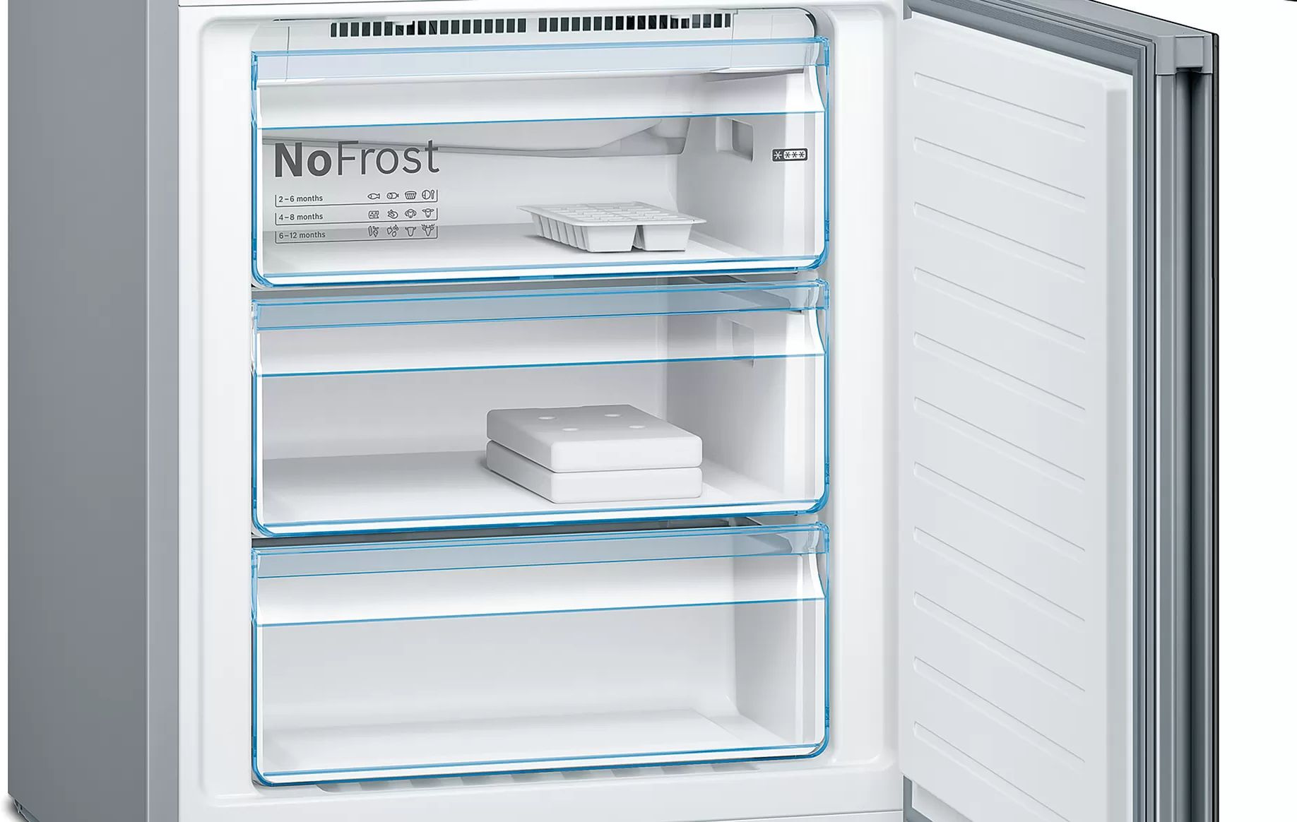 Холодильник Bosch KGN49LB20R черное стекло (двухкамерный) — фото 4