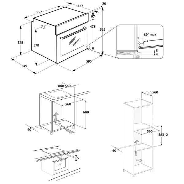 Электрический духовой шкаф Hotpoint-Ariston FA3 841 H BL HA — фото 3