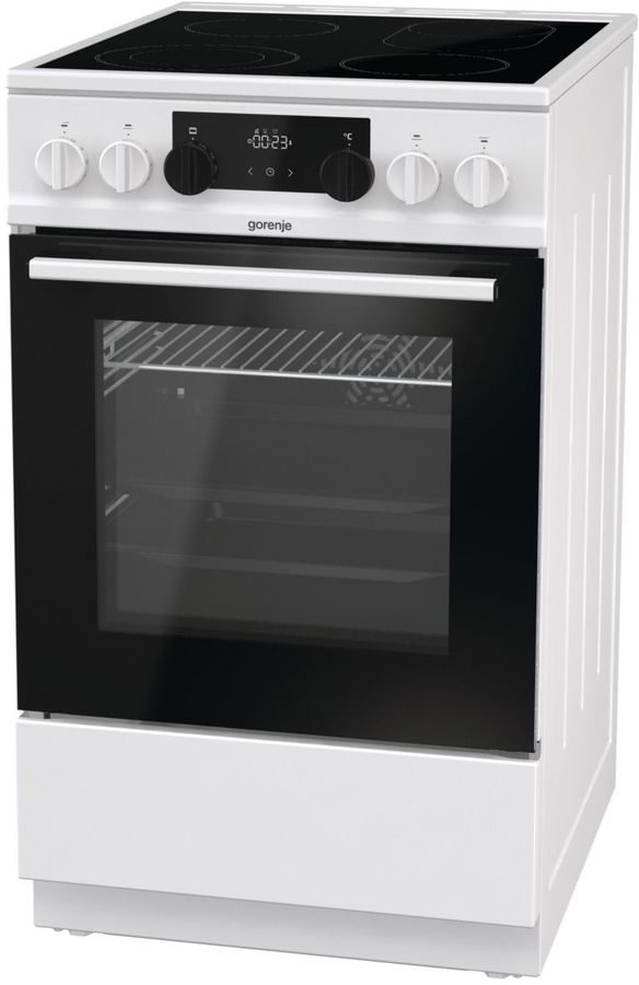 Плита Электрическая Gorenje ECS5350WA белый/черный стеклокерамика (без крышки)