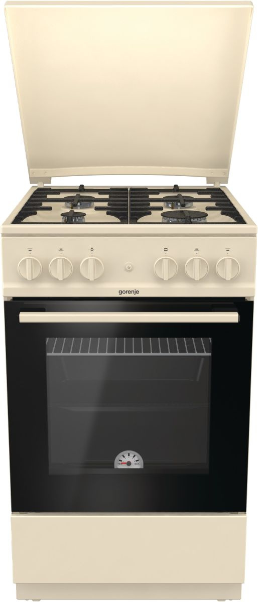 Плита Газовая Gorenje GN5112BEF бежевый/черный (металлическая крышка) реш.чугун