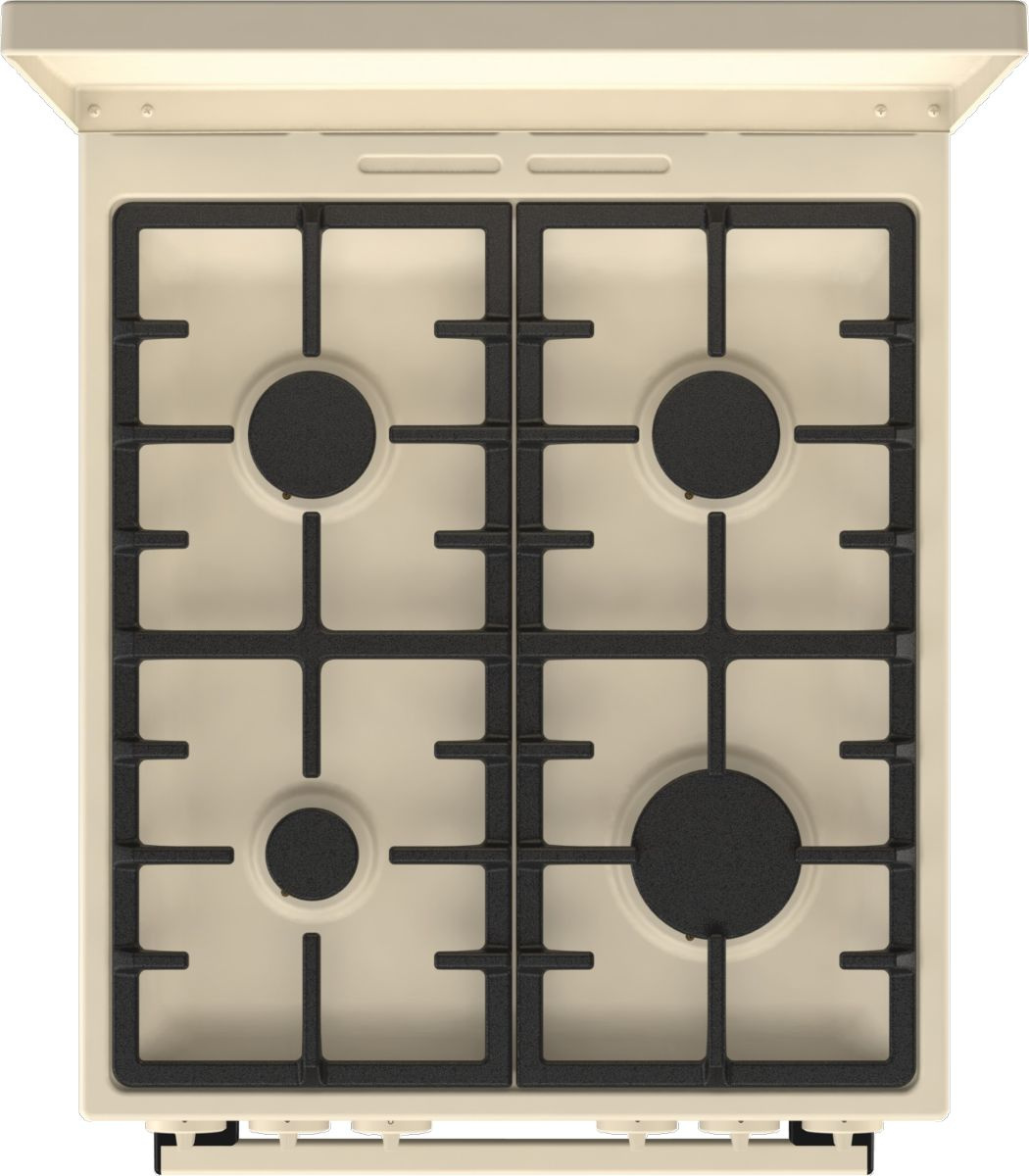 Плита Газовая Gorenje GN5112BEF бежевый/черный (металлическая крышка) реш.чугун — фото 4