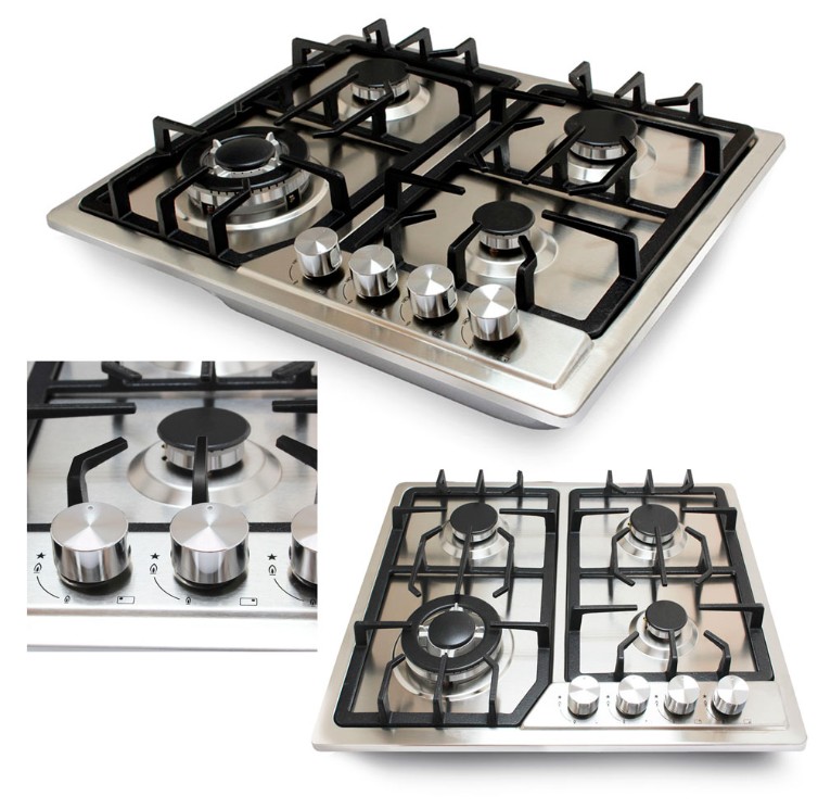 Газовая варочная панель  GINZZU HCG-418 стальной