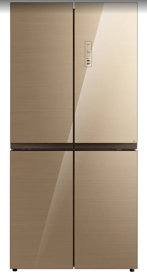 Холодильник  ZARGET ZCD 525GLG Side by Side 456л. золотистое стекло