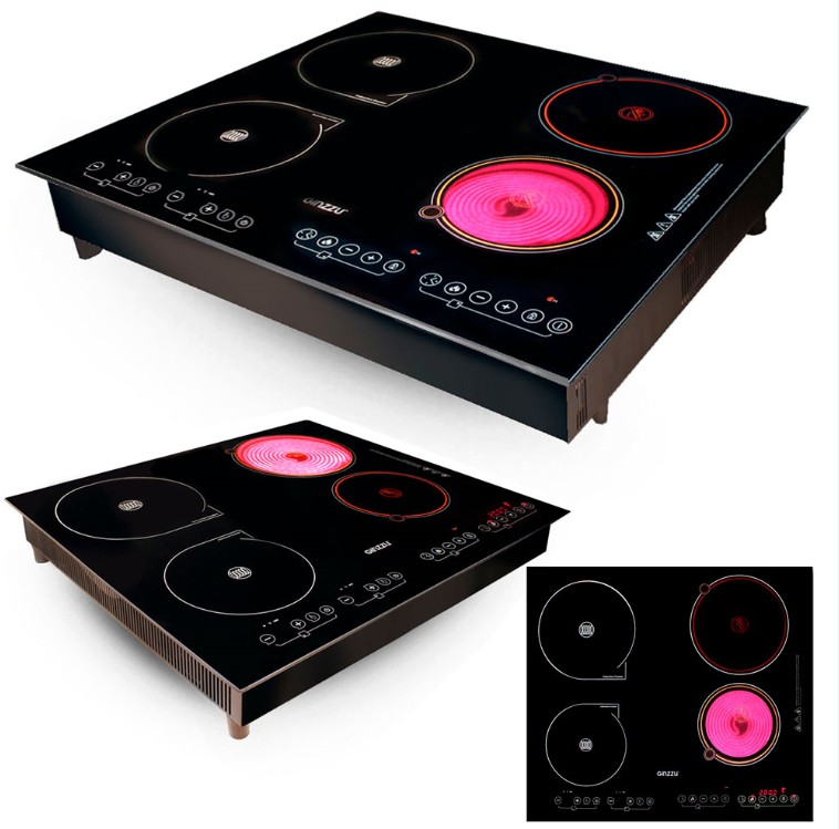 Электрическая варочная панель  GINZZU HCI-479 черный
