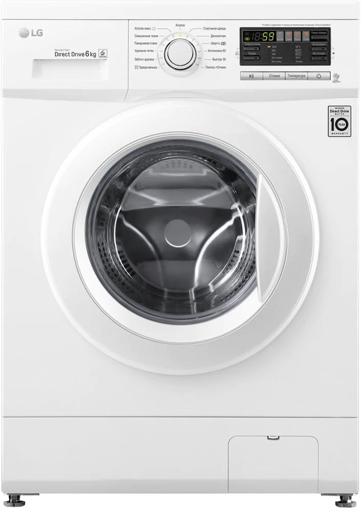 Стиральная машина LG Mega 2 F1296ND0 класс: A загр.фронтальная макс.:6кг белый