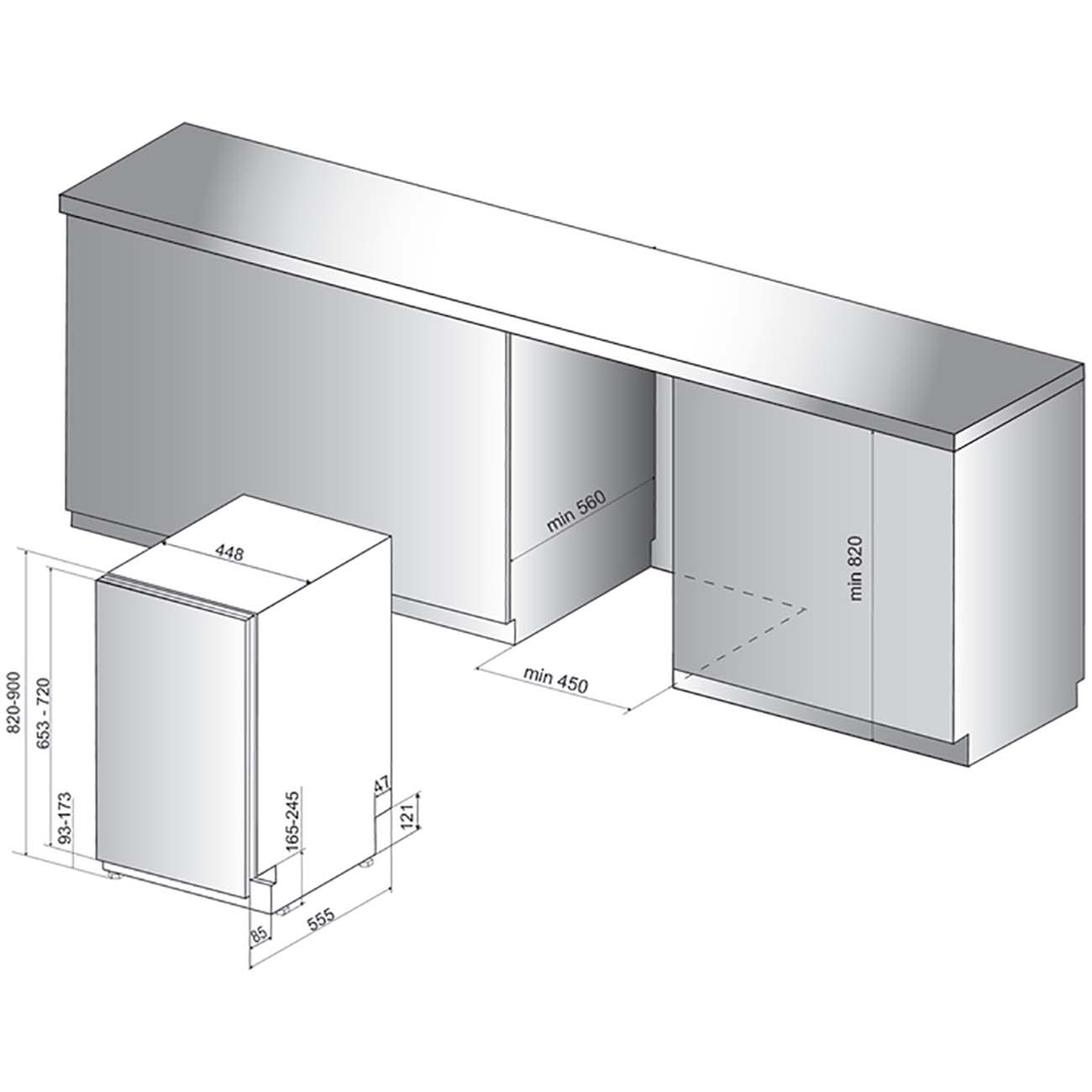 Встраиваемая посудомоечная машина 45 см Hotpoint-Ariston HSIO 3T235 WCE — фото 2