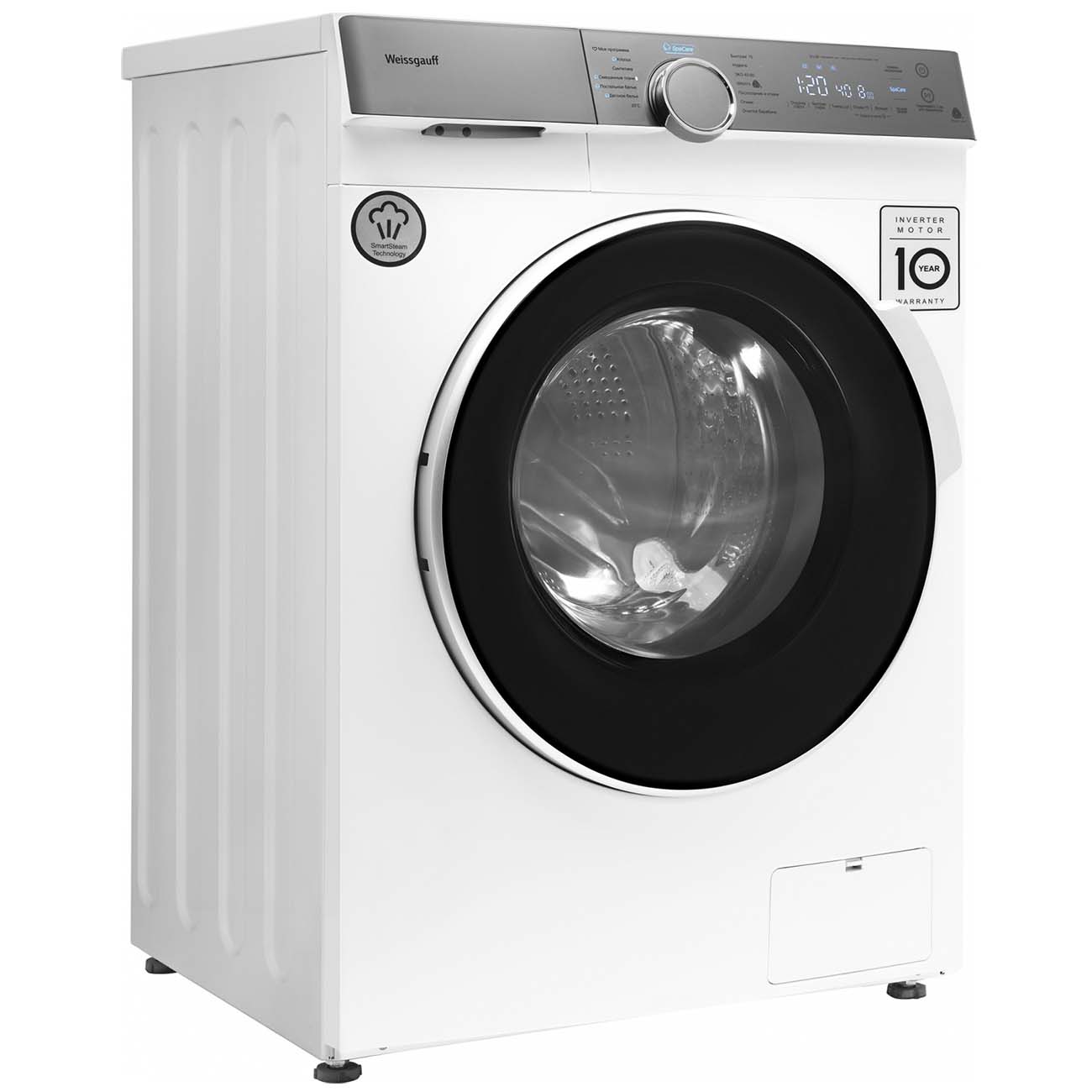 Стиральная машина стандартная Weissgauff WM 4947 DC Inverter Touch Steam — фото 2