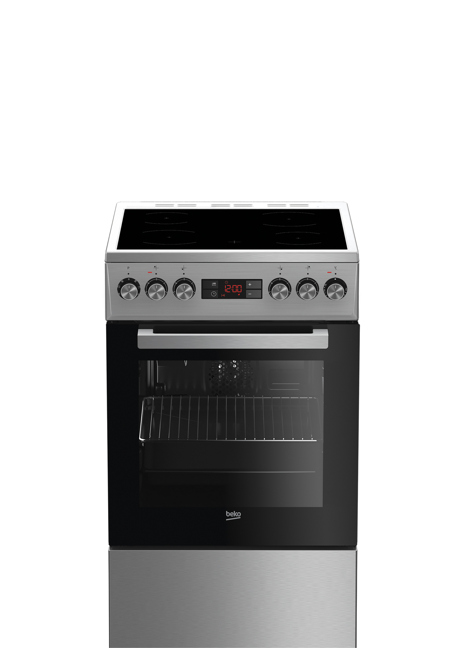 Плита Электрическая Beko FSE57300GX нержавеющая сталь/черный