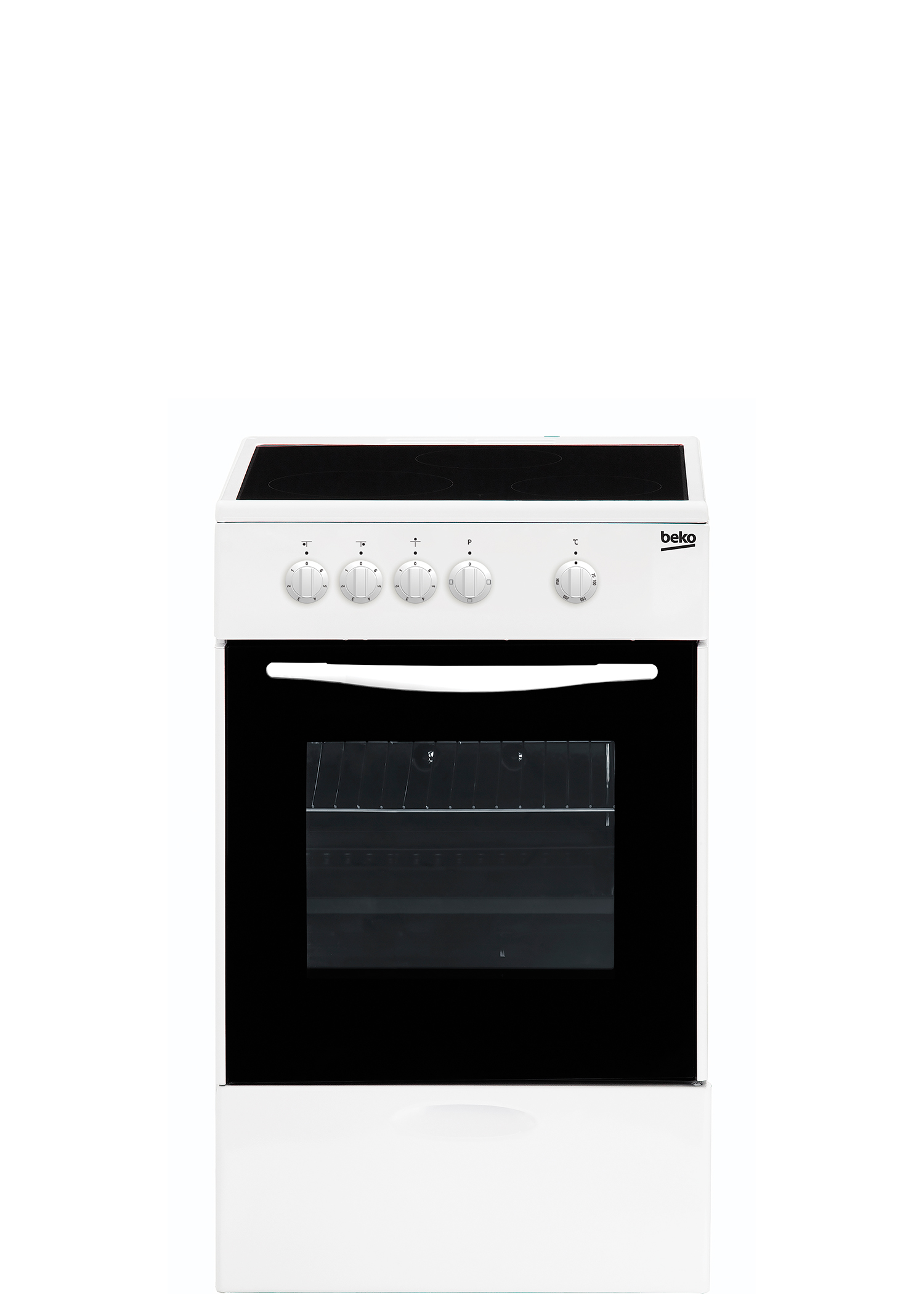 Плита Электрическая Beko FCS47002 белый стеклокерамика