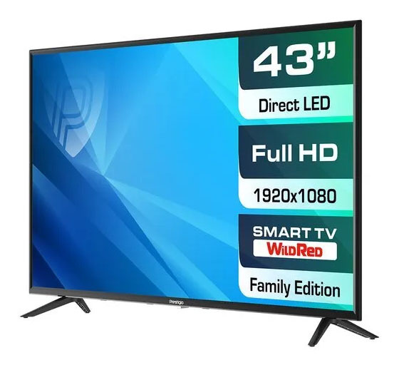 Телевизор LED Prestigio 43" PTV43SS06YCISBK Top WR черный FULL HD 50Hz DVB-T2 DVB-C DVB-S DVB-S2 USB WiFi Smart TV (RUS) — фото 3