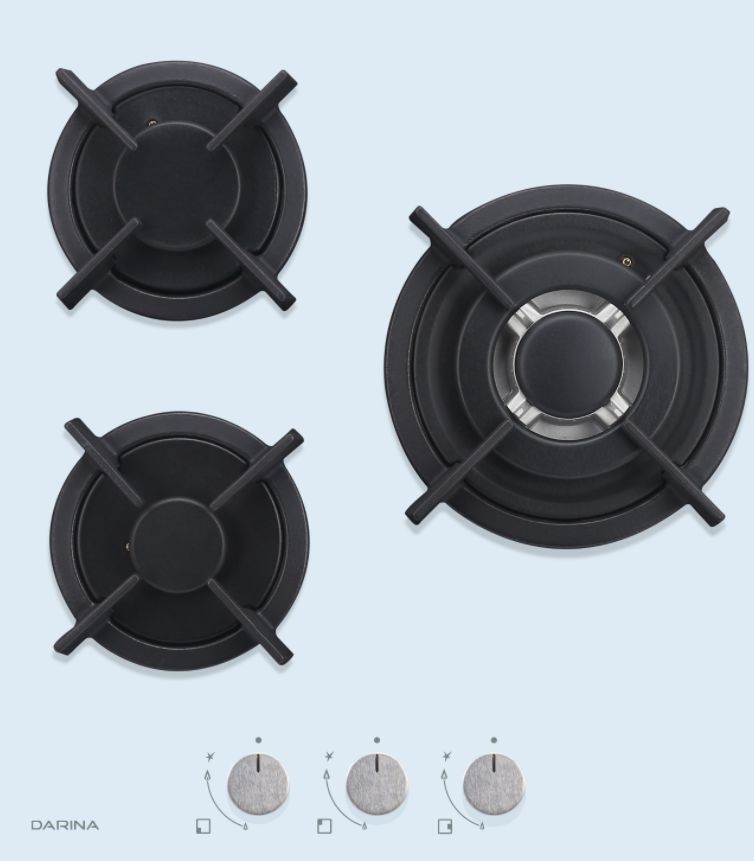 Газовая варочная панель  ДАРИНА 2T2 C4308 W