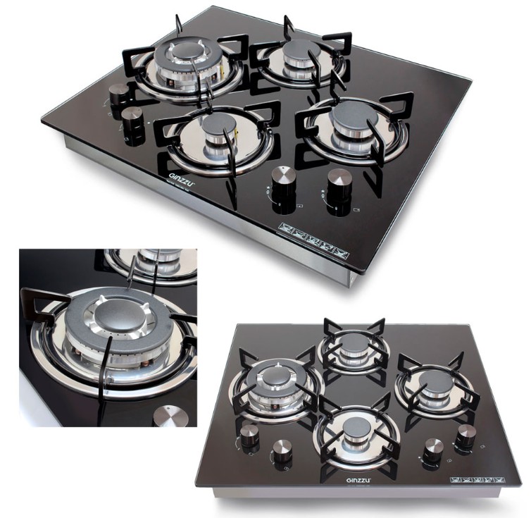 Газовая варочная панель  GINZZU HCG-441 черный