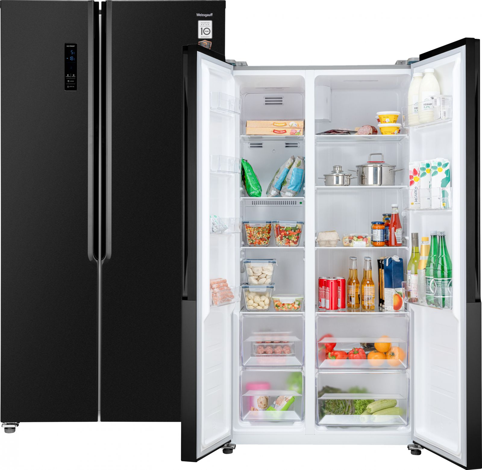 Холодильник Weissgauff WSBS 509 NFBX Inverter