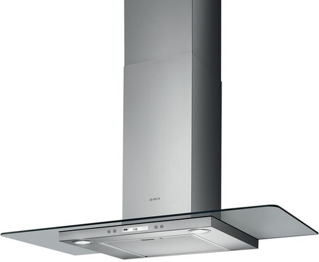 Вытяжка каминная Elica Flat Glass Plus IX/A/60 нержавеющая сталь управление: кнопочное (1 мотор)