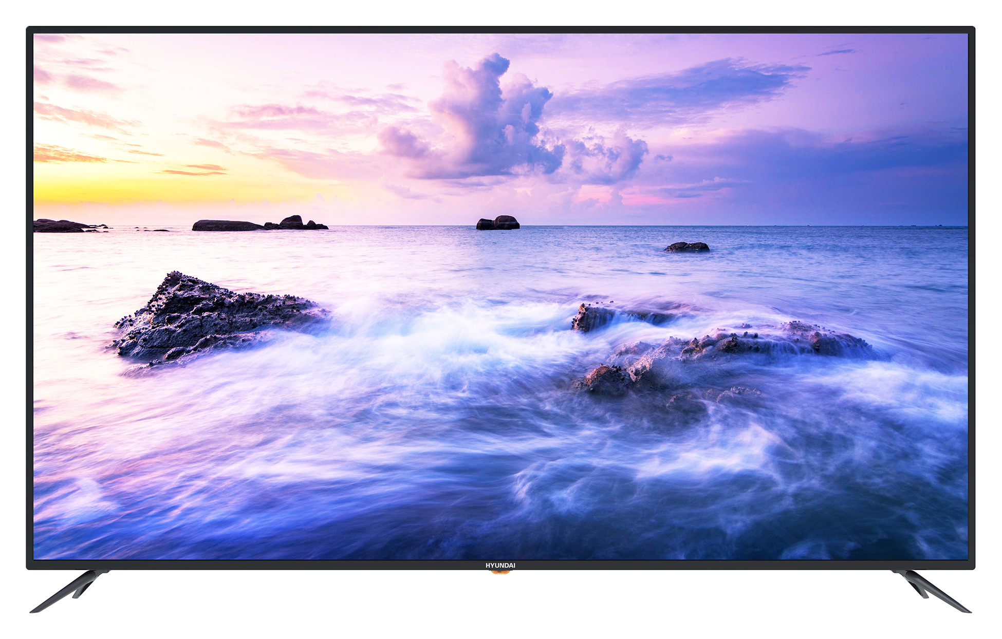 Телевизор LED Hyundai 75" H-LED75GU7005 Салют ТВ черный Ultra HD 60Hz DVB-T DVB-T2 DVB-C DVB-S DVB-S2 USB WiFi Smart TV (RUS)