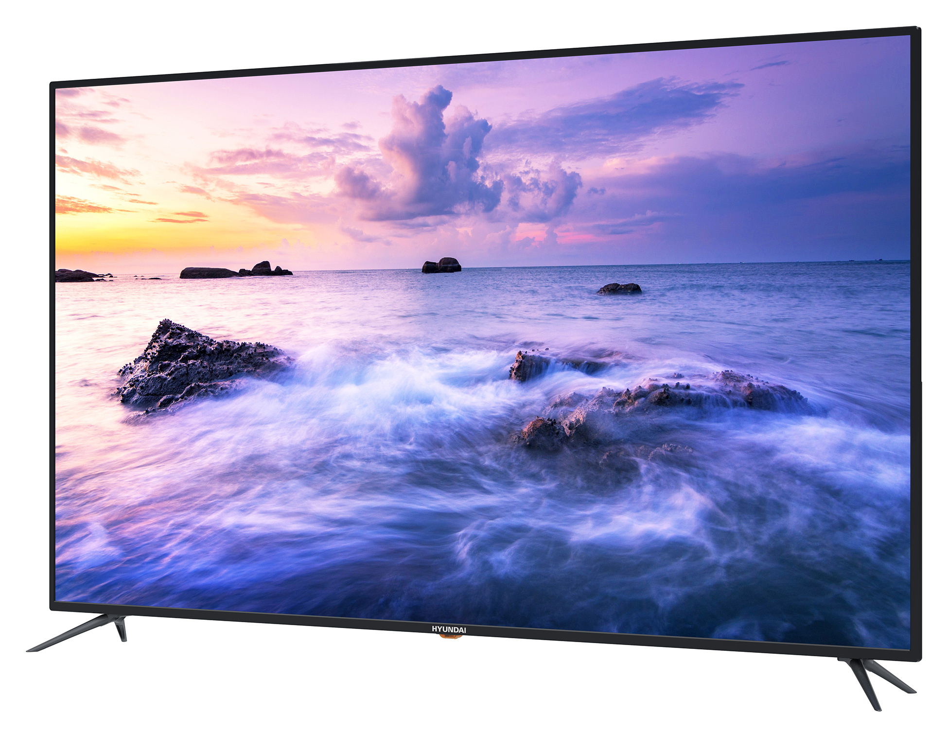 Телевизор LED Hyundai 75" H-LED75GU7005 Салют ТВ черный Ultra HD 60Hz DVB-T DVB-T2 DVB-C DVB-S DVB-S2 USB WiFi Smart TV (RUS) — фото 2