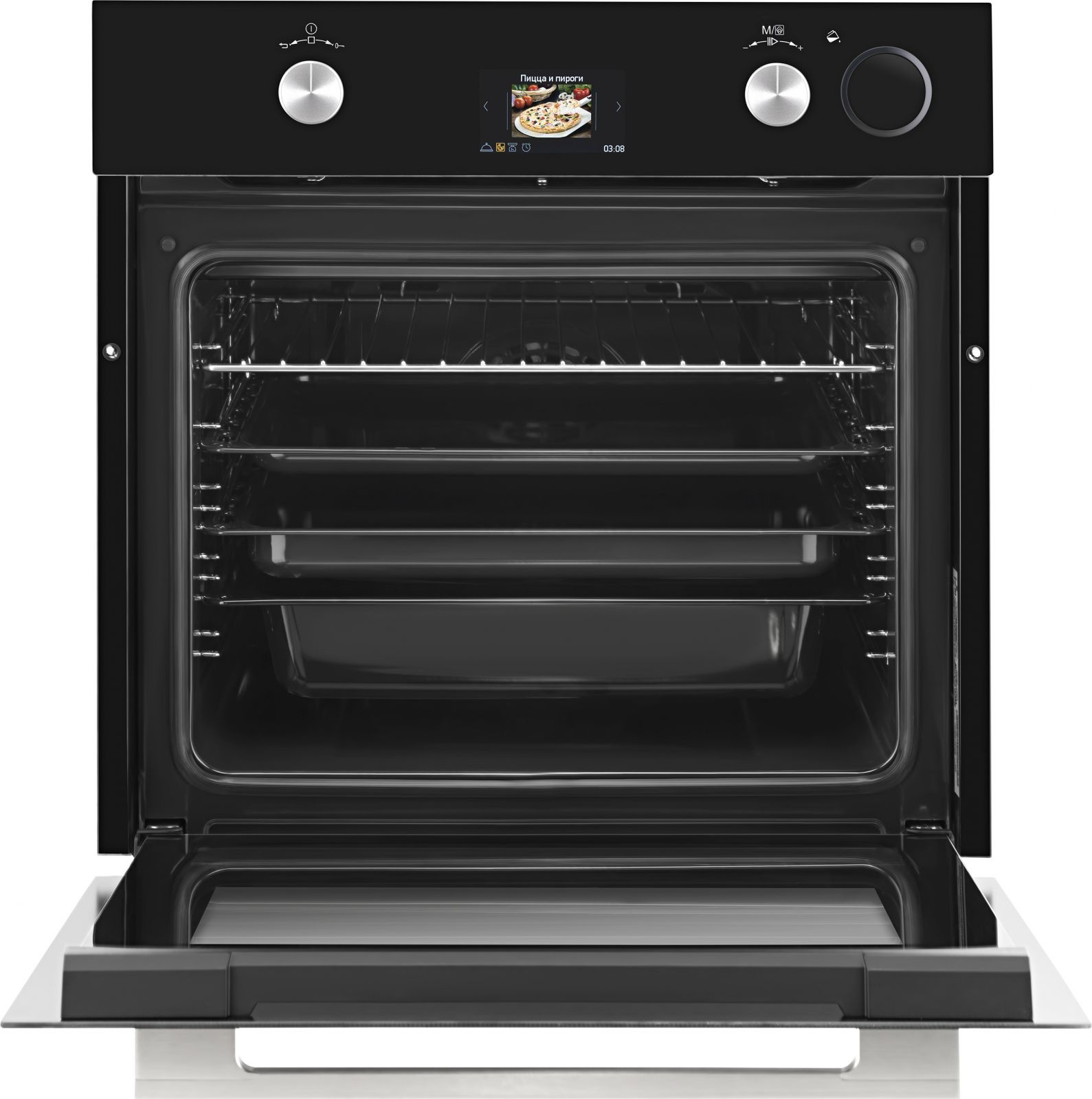 Духовой шкаф Электрический Weissgauff EOV 811 PDB Pure Steam черный — фото 3