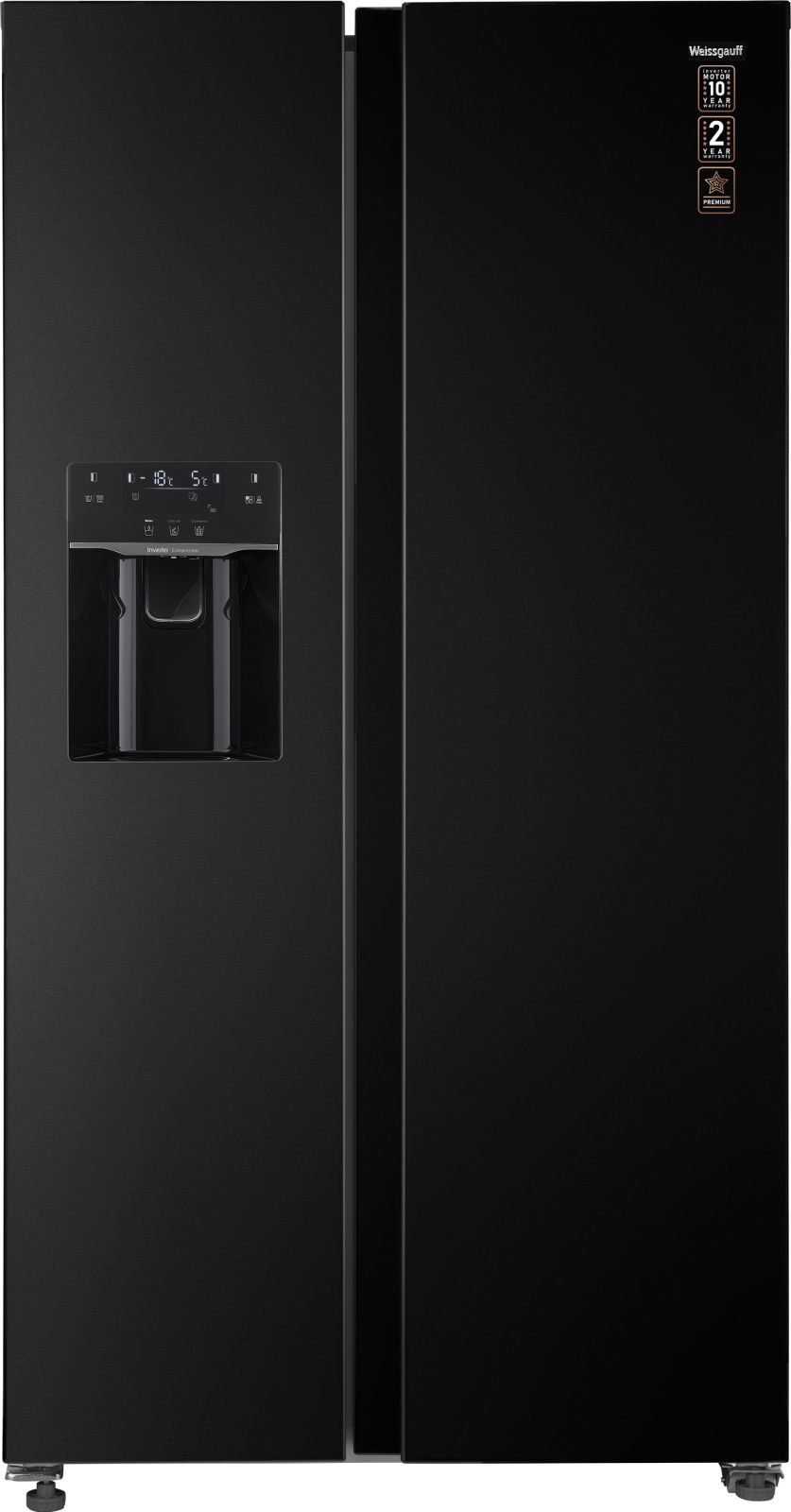 Холодильник Weissgauff WSBS 697 NFBX Inverter Ice Maker черный (двухкамерный)