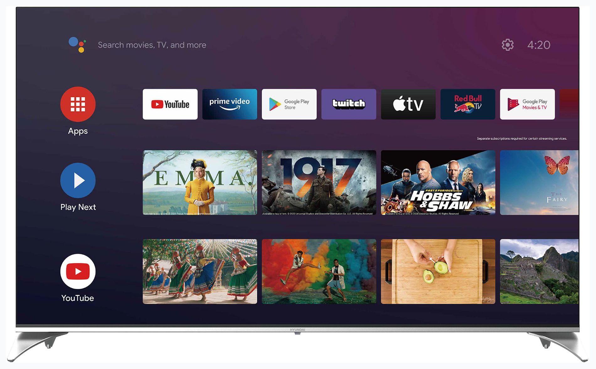 Телевизор QLED Hyundai 65" H-LED65QBU7500