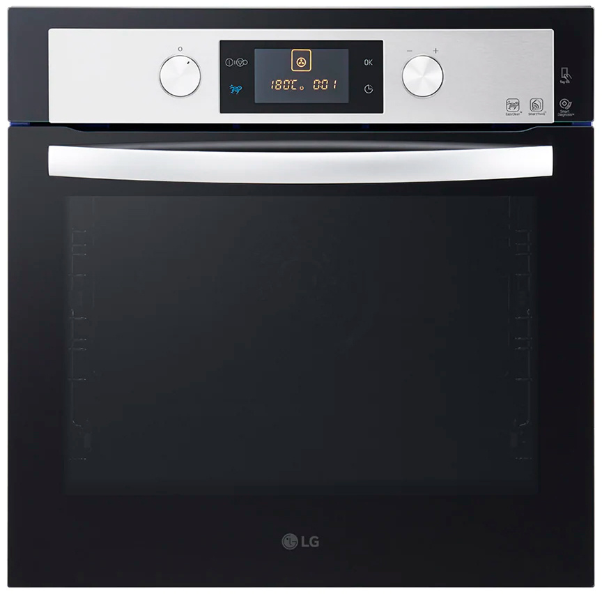 Духовой шкаф Электрический LG LB645E059T1 стекло черное/нержавеющая сталь