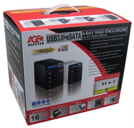 Внешний корпус для HDD AgeStar 3C4B3A SATA II USB3.0 алюминий черный LCD 3.5" — фото 6