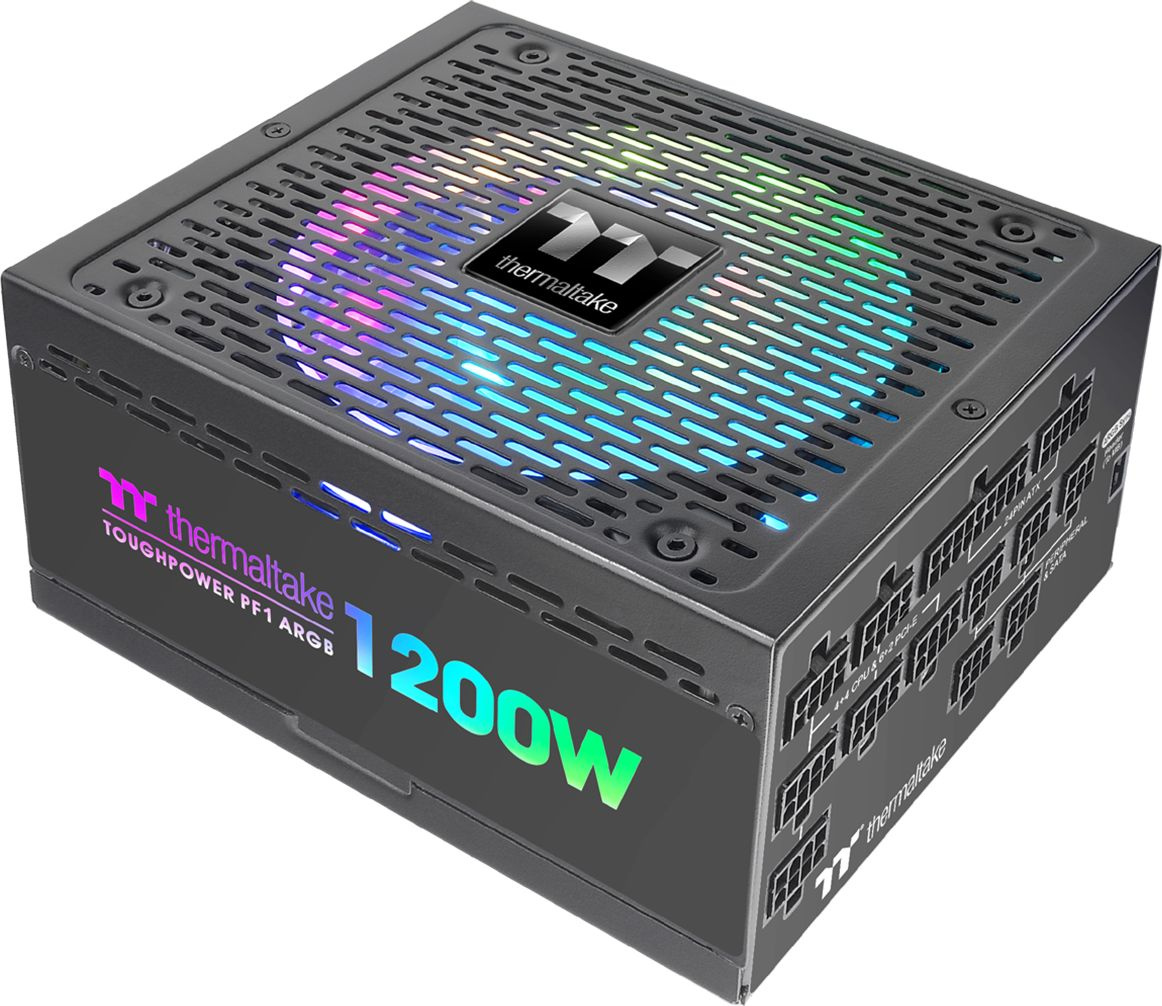 Блок питания Thermaltake ATX 1200W Toughpower PF1 ARGB 80+ platinum 24+2x(4+4) pin APFC 140mm fan color LED 12xSATA Cab Manag RTL — фото 3