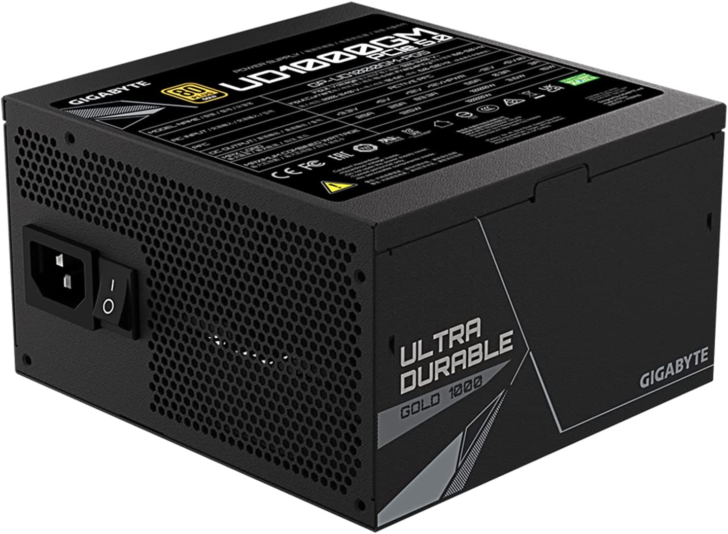Блок питания Gigabyte ATX 1000W GP-UD1000GM PG5 80+ gold (24+4+4pin) APFC 120mm fan 8xSATA Cab Manag RTL — фото 4