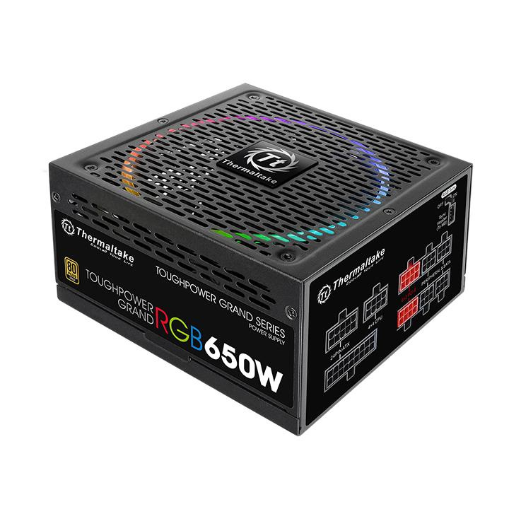 Блок питания Thermaltake ATX 650W Toughpower Grand RGB Sync 80+ gold (24+4+4pin) APFC 140mm fan color LED 9xSATA Cab Manag RTL — фото 10