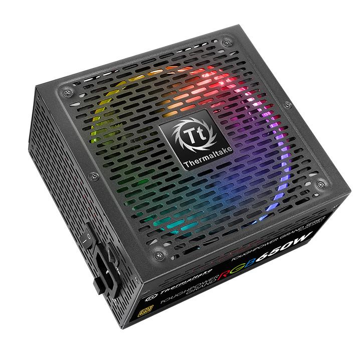 Блок питания Thermaltake ATX 650W Toughpower Grand RGB Sync 80+ gold (24+4+4pin) APFC 140mm fan color LED 9xSATA Cab Manag RTL — фото 9