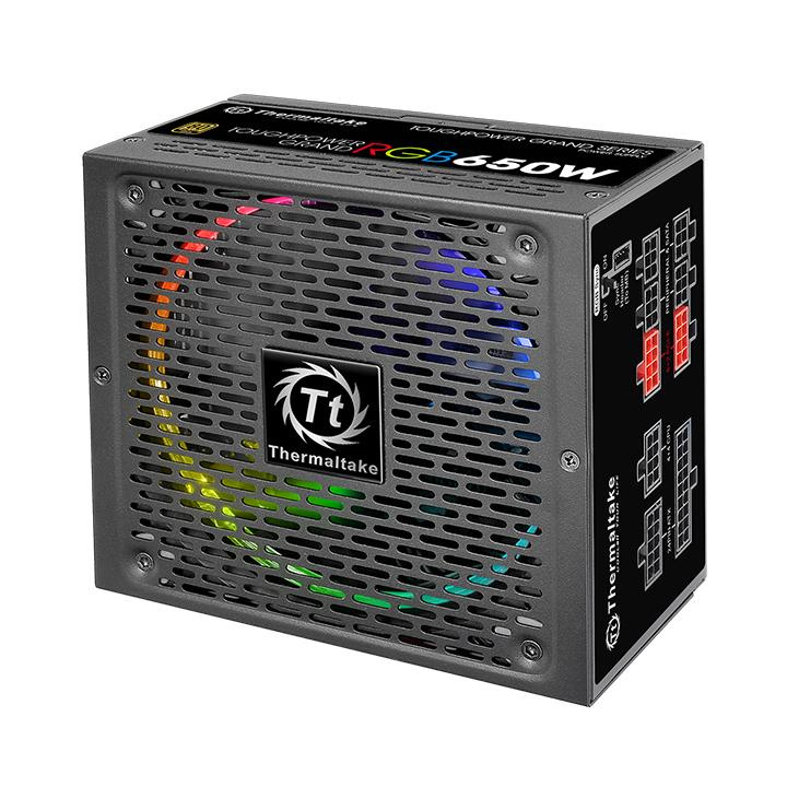 Блок питания Thermaltake ATX 650W Toughpower Grand RGB Sync 80+ gold (24+4+4pin) APFC 140mm fan color LED 9xSATA Cab Manag RTL — фото 2