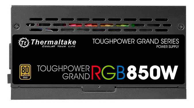 Блок питания Thermaltake ATX 850W Toughpower Grand RGB Sync 80+ gold 24+2x(4+4) pin APFC 140mm fan color LED 12xSATA Cab Manag RTL — фото 3