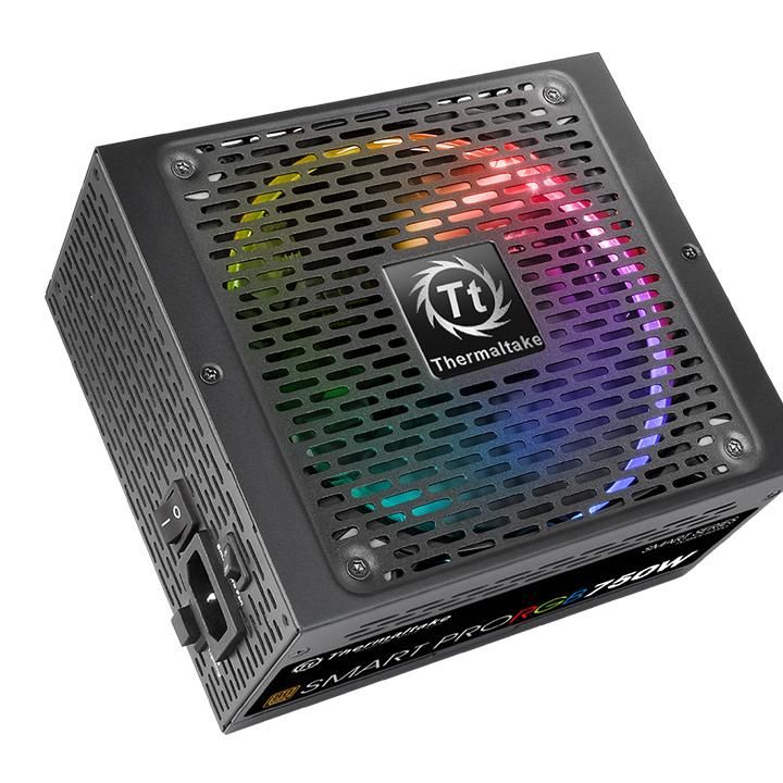 Блок питания Thermaltake ATX 750W SMART PRO RGB 80+ bronze (24+4+4pin) APFC 140mm fan color LED 9xSATA Cab Manag RTL — фото 3
