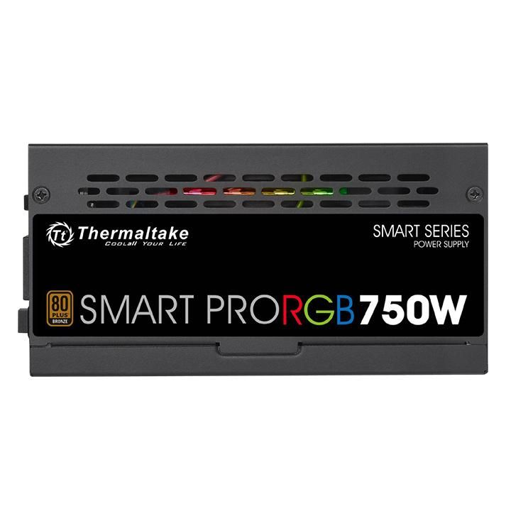Блок питания Thermaltake ATX 750W SMART PRO RGB 80+ bronze (24+4+4pin) APFC 140mm fan color LED 9xSATA Cab Manag RTL — фото 2