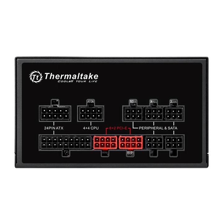 Блок питания Thermaltake ATX 750W SMART PRO RGB 80+ bronze (24+4+4pin) APFC 140mm fan color LED 9xSATA Cab Manag RTL — фото 4