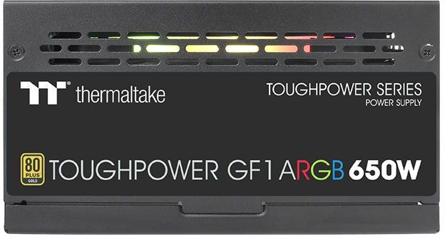 Блок питания Thermaltake ATX 650W Toughpower GF1 ARGB 80+ gold (24+4+4pin) APFC 140mm fan color LED 9xSATA Cab Manag RTL — фото 3