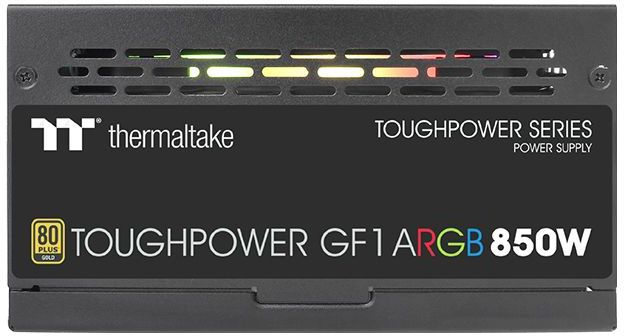 Блок питания Thermaltake ATX 850W Toughpower GF1 ARGB 80+ gold (24+4+4pin) APFC 140mm fan color LED 12xSATA Cab Manag RTL — фото 3