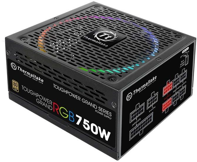 Блок питания Thermaltake ATX 750W Toughpower Grand RGB Sync 80+ gold (24+4+4pin) APFC 140mm fan color LED 9xSATA Cab Manag RTL — фото 4