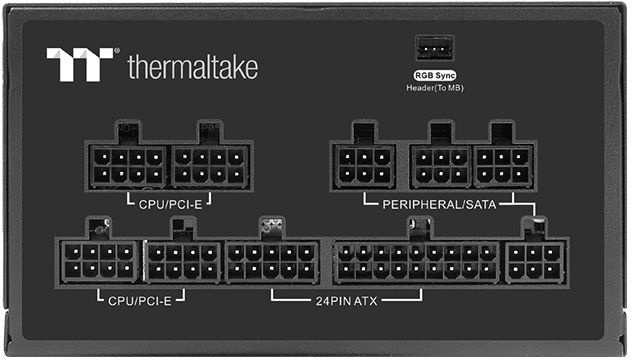 Блок питания Thermaltake ATX 750W Toughpower GF2 ARGB 80+ gold (24+4+4pin) APFC 140mm fan color LED 9xSATA Cab Manag RTL — фото 4