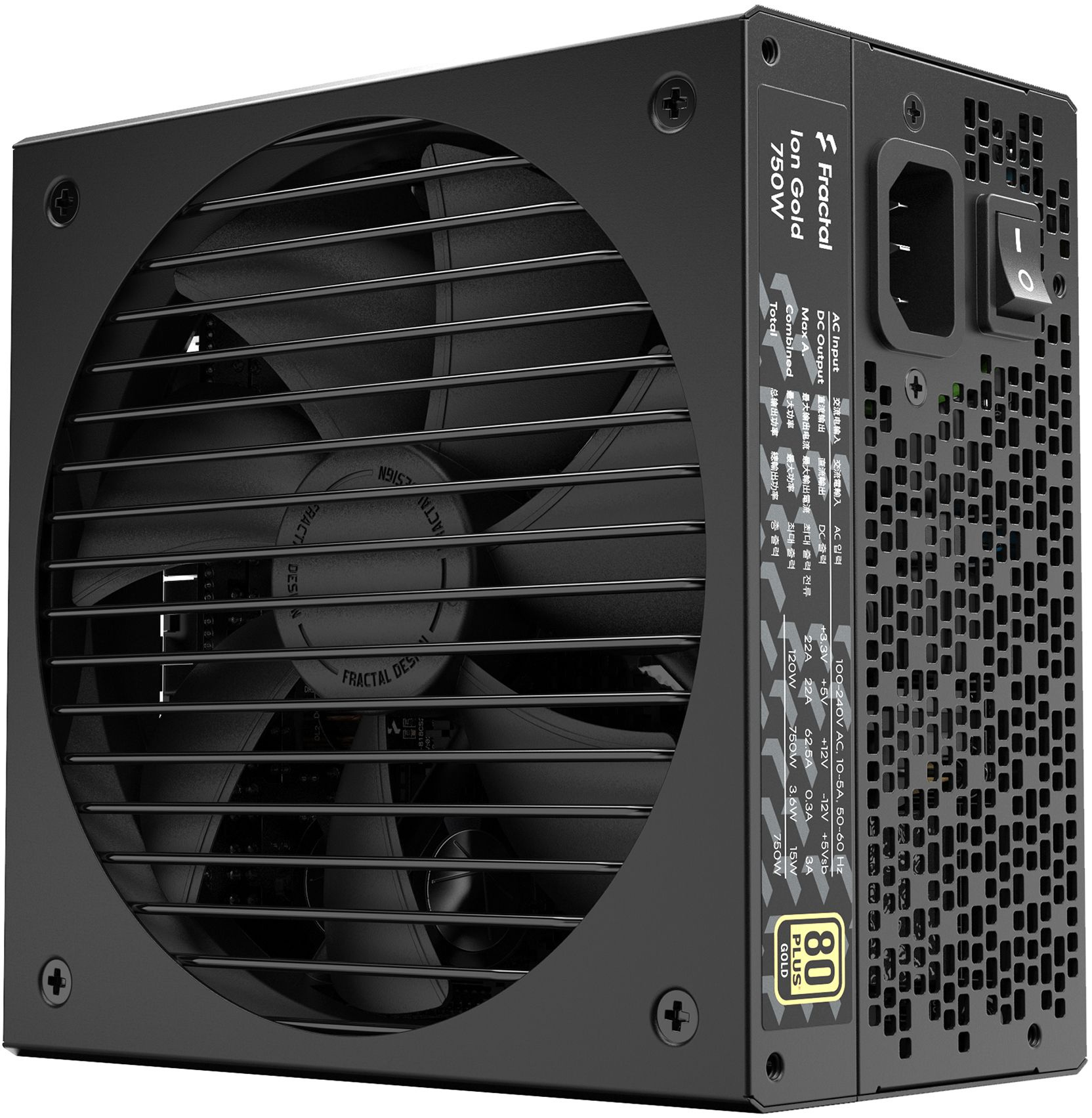 Блок питания Fractal Design ATX 750W ION 750 80+ gold (24+4+4pin) APFC 140mm fan 8xSATA Cab Manag RTL — фото 7