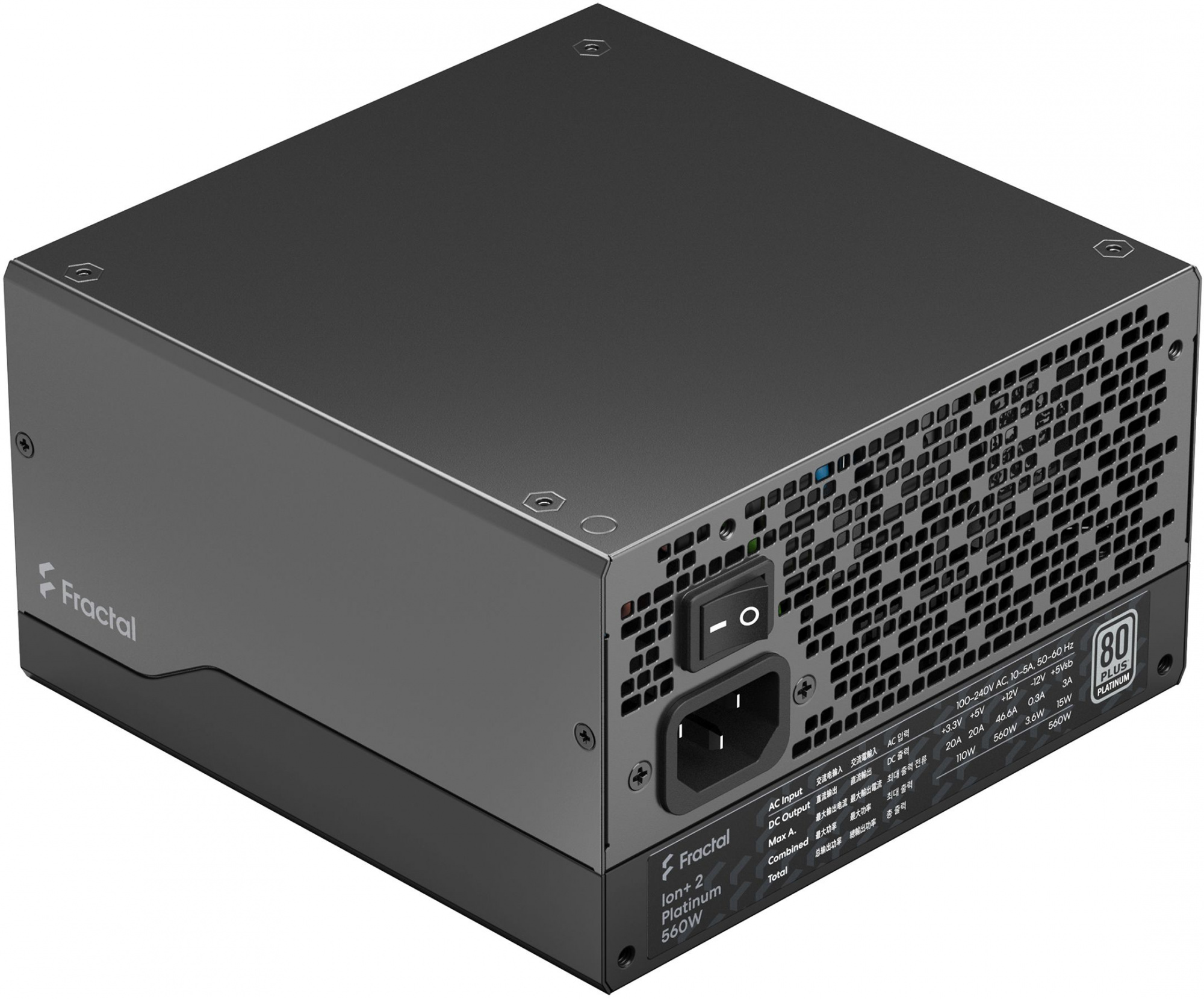 Блок питания Fractal Design ATX 550W ION+2 560 80+ platinum (24+4+4pin) APFC 140mm fan 6xSATA Cab Manag RTL — фото 5