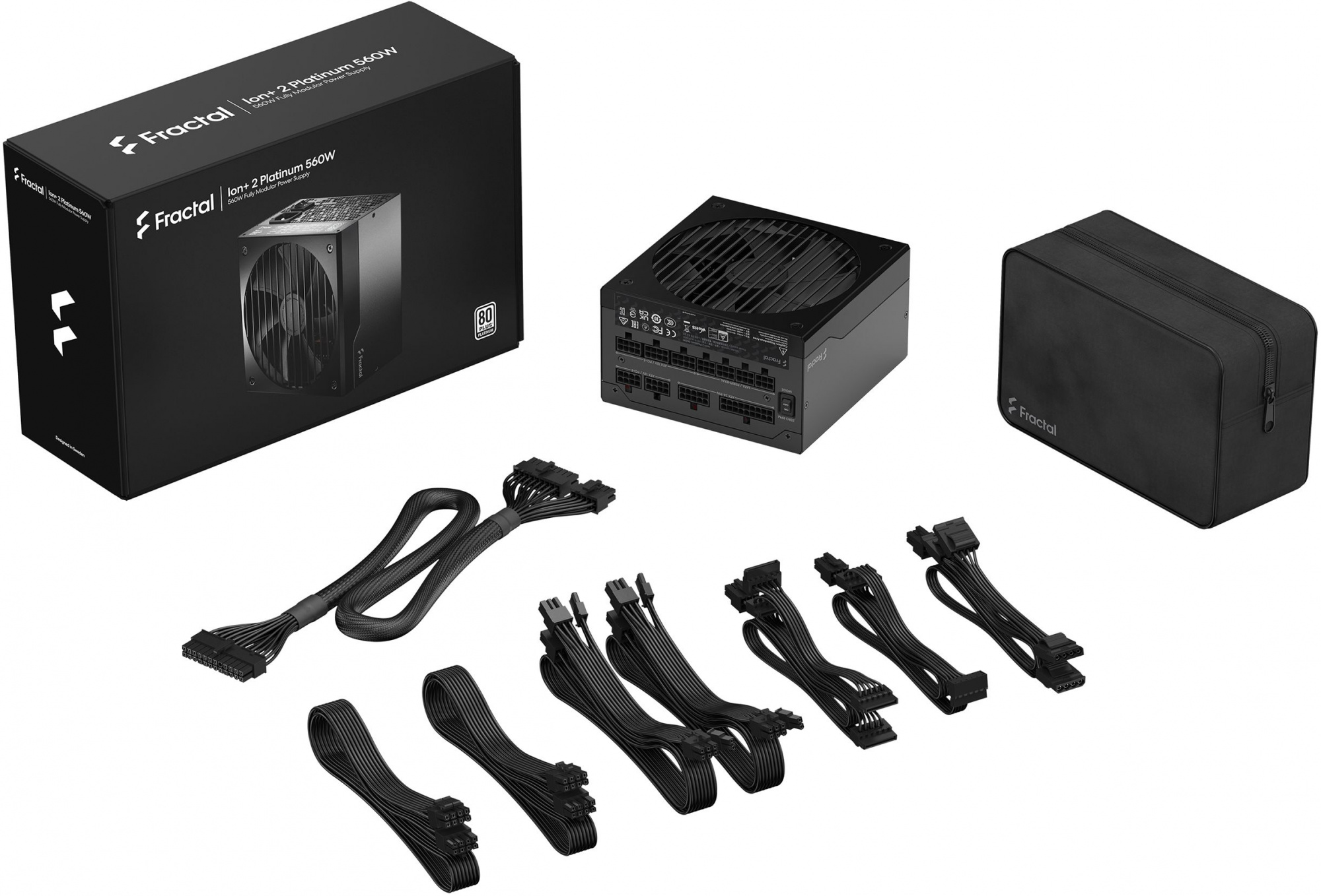 Блок питания Fractal Design ATX 550W ION+2 560 80+ platinum (24+4+4pin) APFC 140mm fan 6xSATA Cab Manag RTL — фото 8