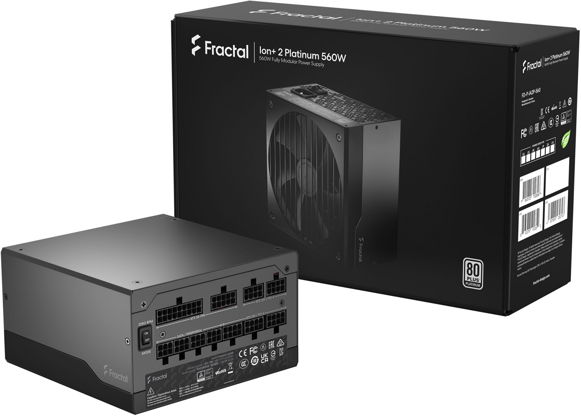 Блок питания Fractal Design ATX 550W ION+2 560 80+ platinum (24+4+4pin) APFC 140mm fan 6xSATA Cab Manag RTL — фото 9