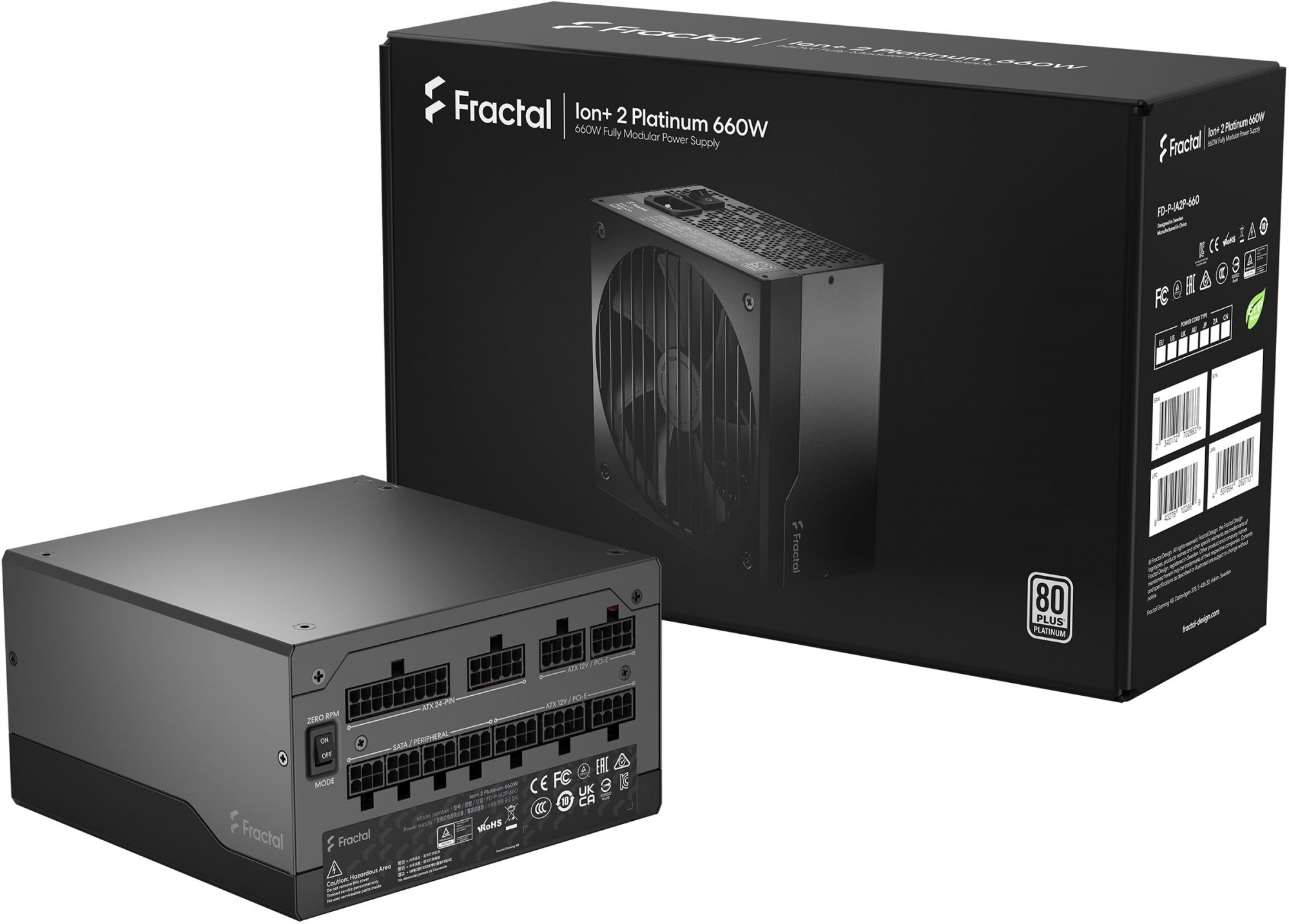 Блок питания Fractal Design ATX 650W ION+2 660 80+ platinum (24+4+4pin) APFC 140mm fan 10xSATA Cab Manag RTL — фото 9