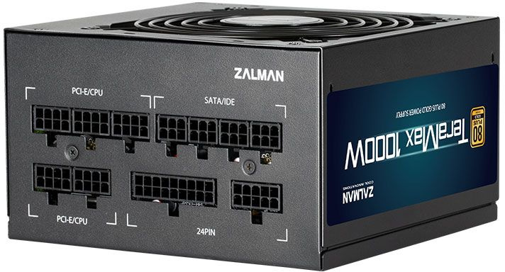 Блок питания Zalman ATX 1000W ZM1000-TMX 80+ gold (24+4+4pin) APFC 120mm fan 12xSATA Cab Manag RTL — фото 2