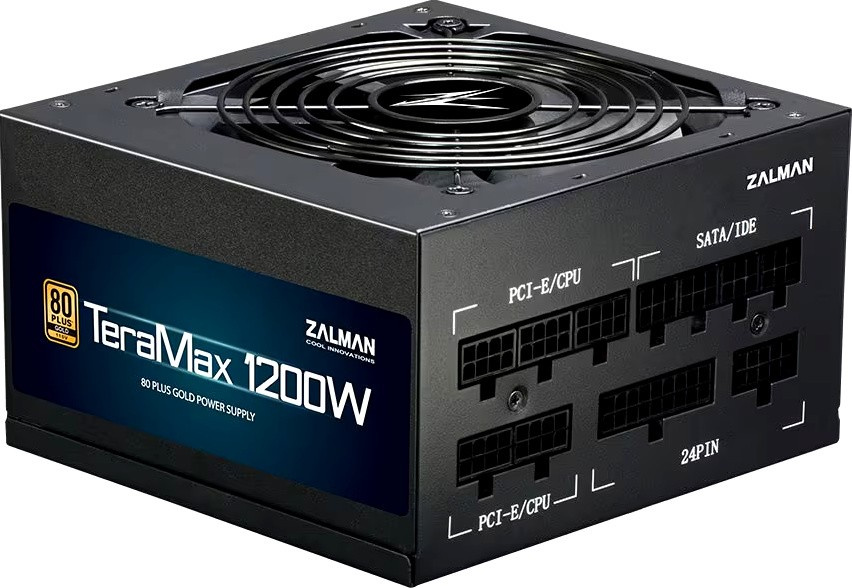 Блок питания Zalman ATX 1200W ZM1200-TMX 80+ gold (24+4+4pin) APFC 120mm fan 12xSATA Cab Manag RTL — фото 2