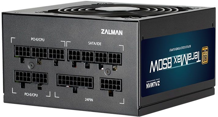 Блок питания Zalman ATX 850W ZM850-TMX 80+ gold (24+4+4pin) APFC 120mm fan 12xSATA Cab Manag RTL — фото 2