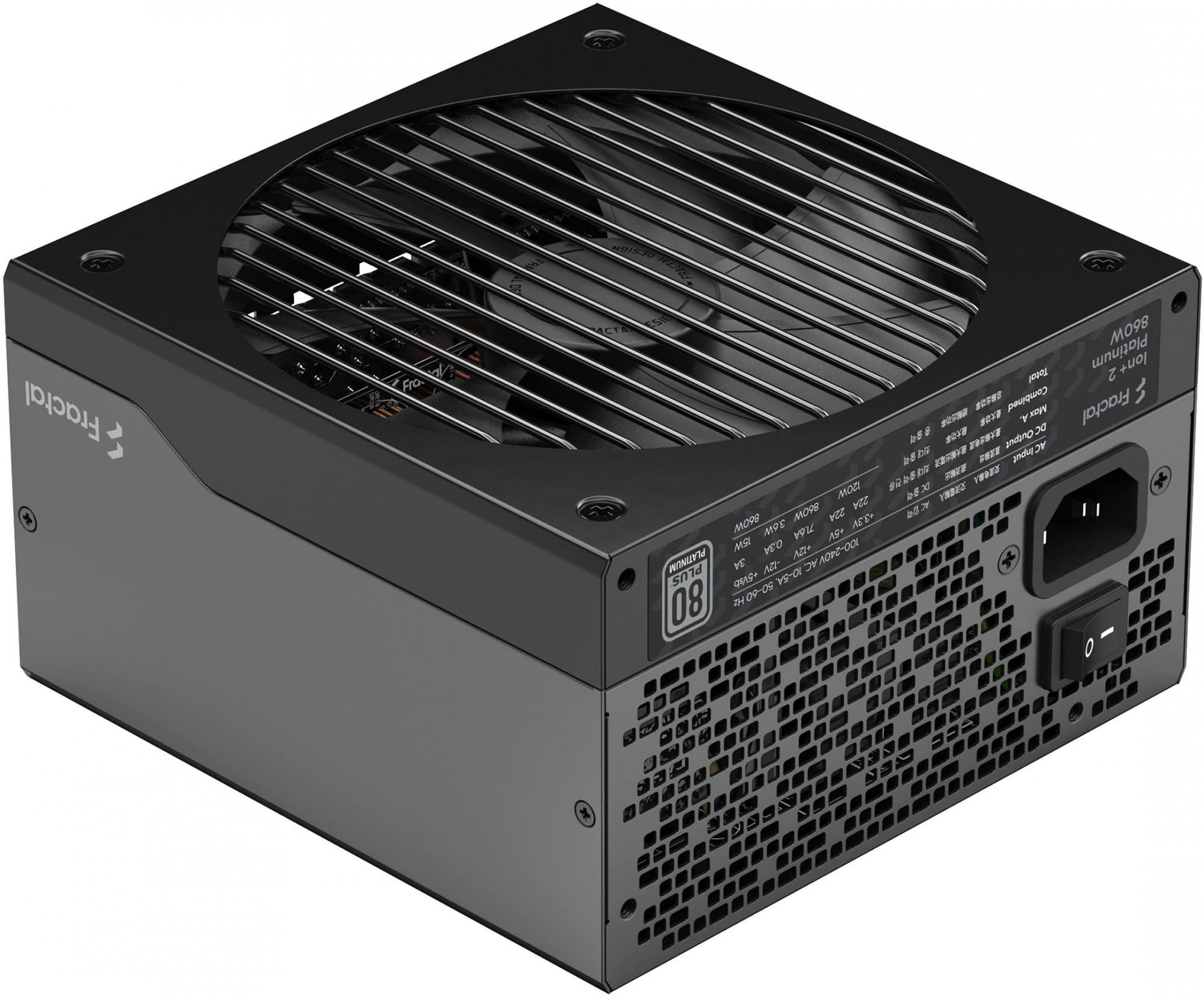 Блок питания Fractal Design ATX 850W ION+2 860 80+ platinum (24+4+4pin) APFC 140mm fan 10xSATA Cab Manag RTL — фото 4