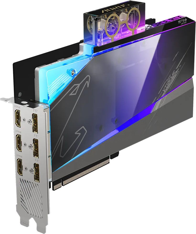 Видеокарта Gigabyte PCI-E 4.0 GV-N3080AORUSX WB-12GD NVIDIA GeForce RTX 3080 12288Mb 384 GDDR6X 1830/19000 HDMIx3 DPx3 HDCP Ret
